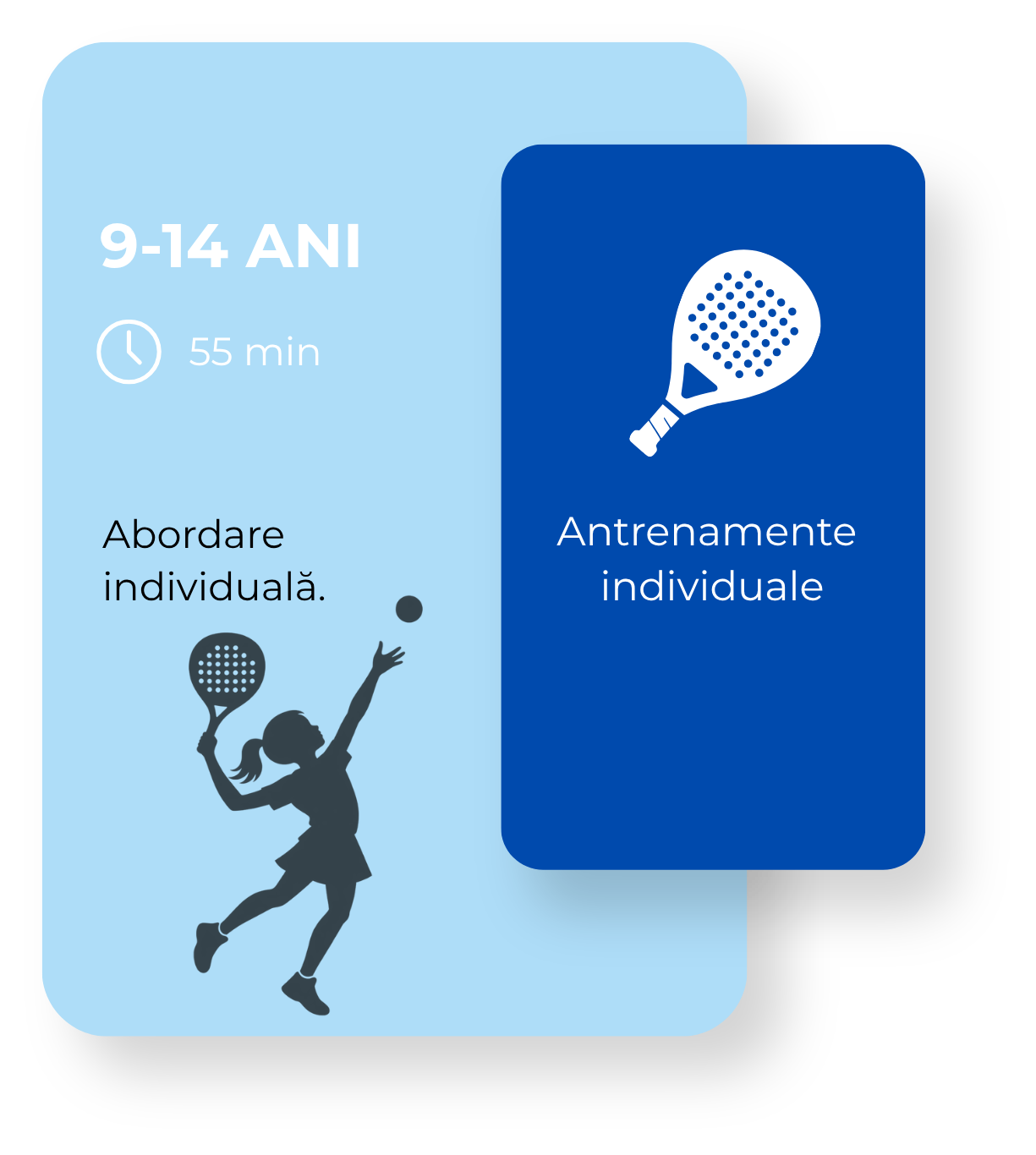 Antrenamente individuale Padel pentru copii, 9–14 ani, 55 minute